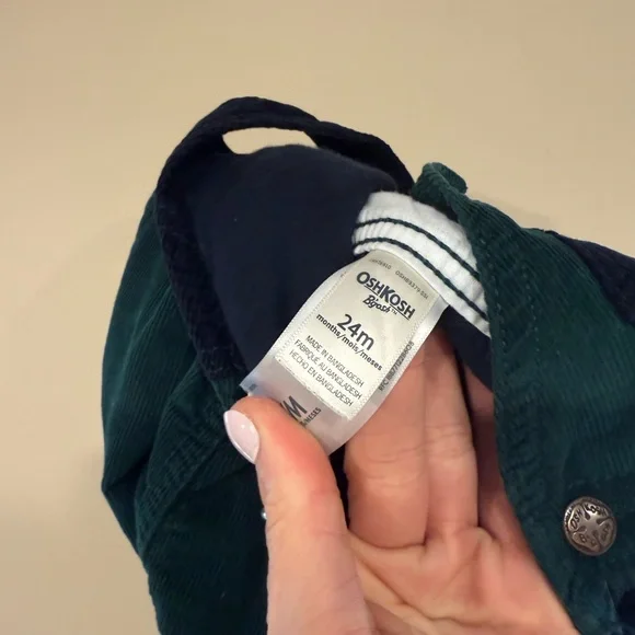 OshKosh B'gosh Green and Black Overalls for Kids - Picture 5 of 5